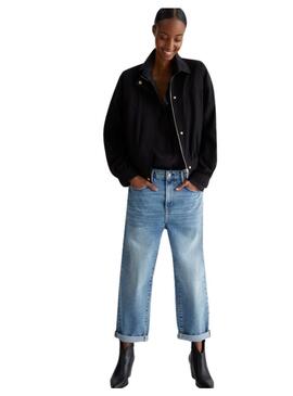 Bomber negra mujer